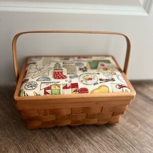 Vintage Sewing Woven Basket